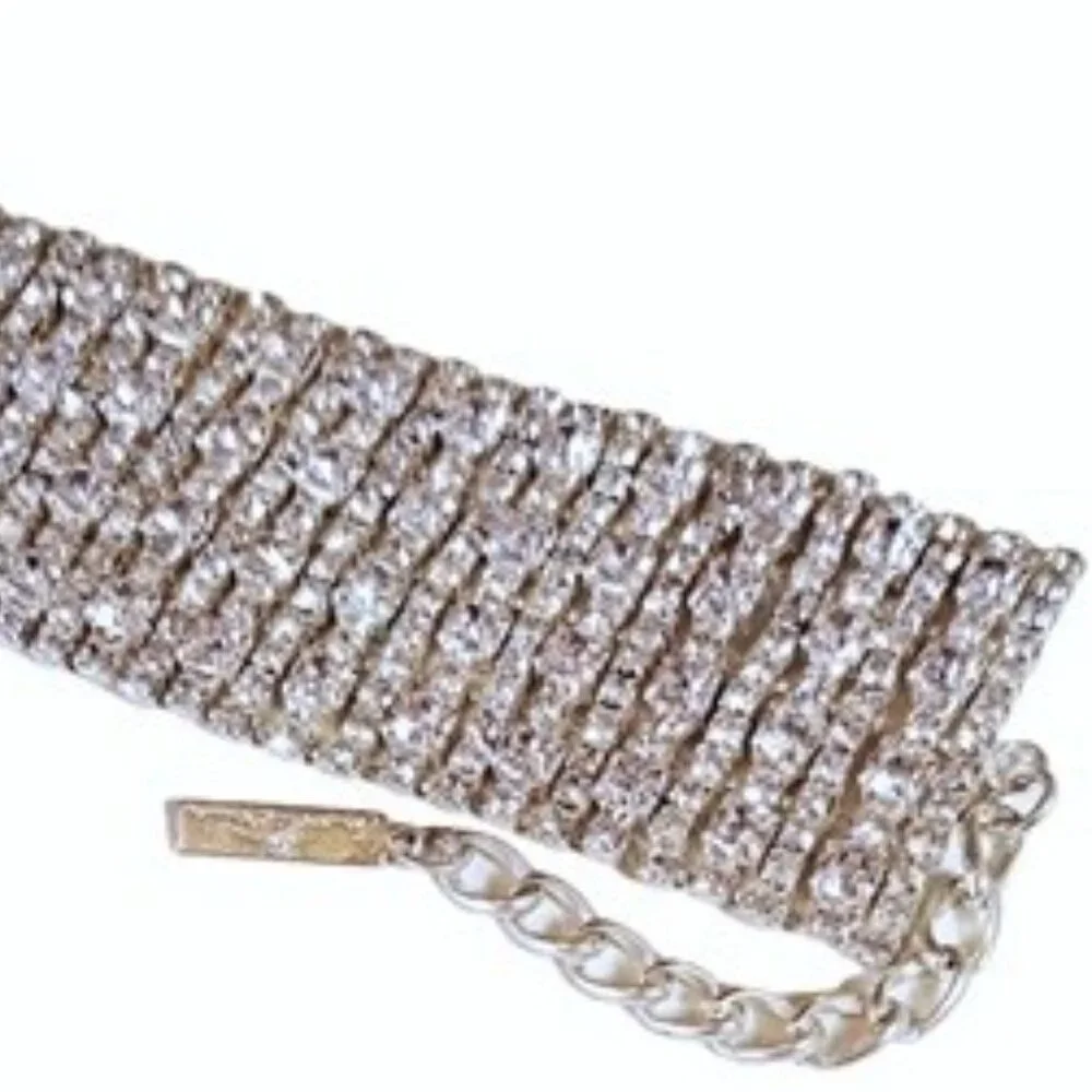 Silver Rhinestone Very Bright Bracelet - Picture 5 of 9